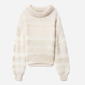 Everlane Merino Wool Puff Sweater in Heathered Oat